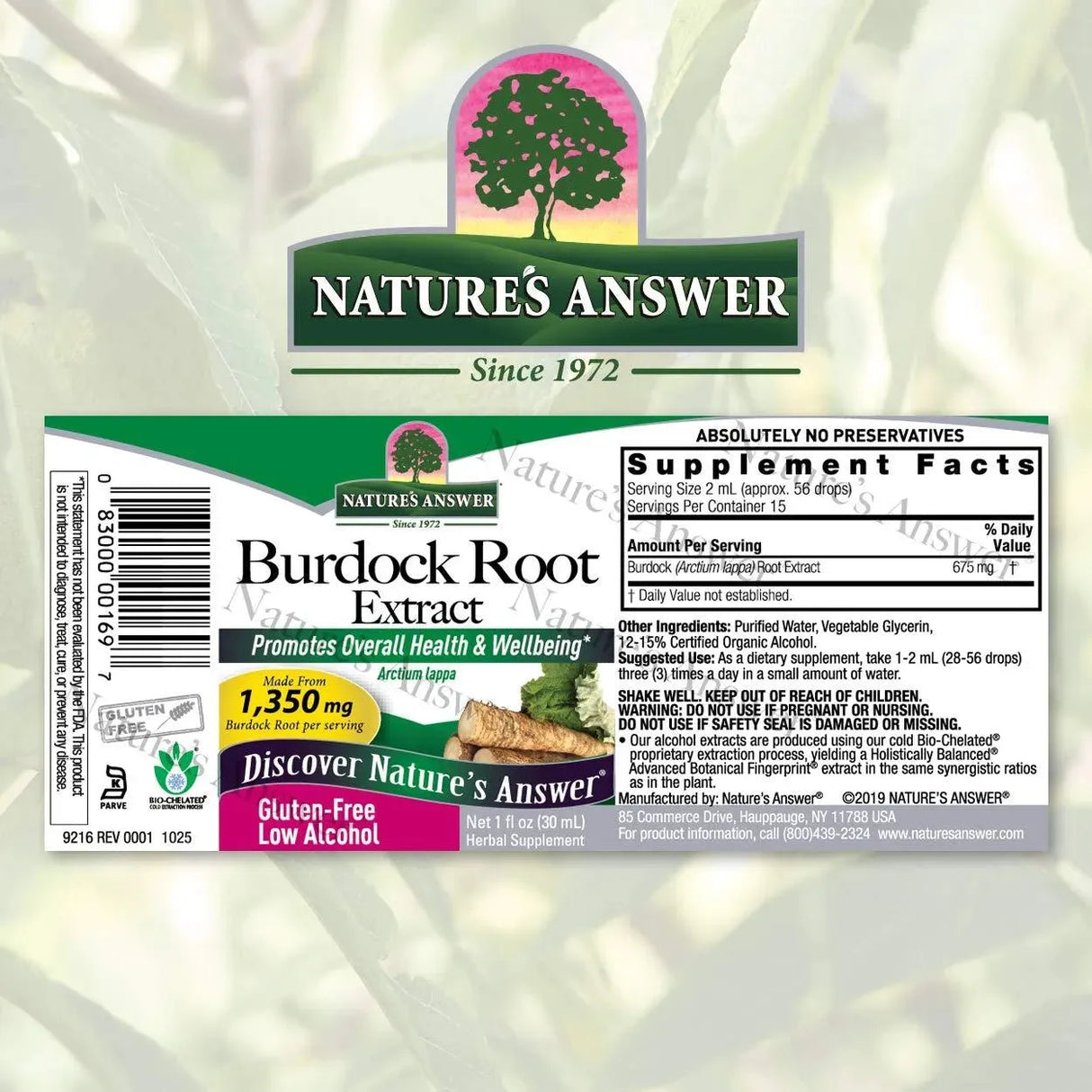 NATURE´S ANSWER - Nature's Answer Burdock Root with Organic Alcohol 1 Fl.Oz. - The Red Vitamin MX - Suplementos Alimenticios - {{ shop.shopifyCountryName }}