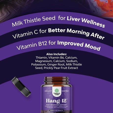 NATURES CRAFT - Natures Craft Hang-12 Nighttime Liver Detox & Hydration 60 Capsulas - The Red Vitamin MX - Suplementos Alimenticios - {{ shop.shopifyCountryName }}