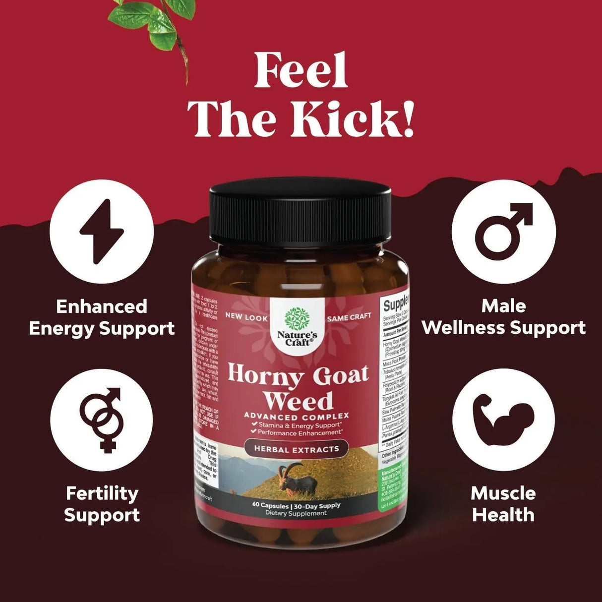 NATURES CRAFT - Natures Craft Horny Goat Weed 60 Capsulas - The Red Vitamin MX - Suplementos Alimenticios - {{ shop.shopifyCountryName }}