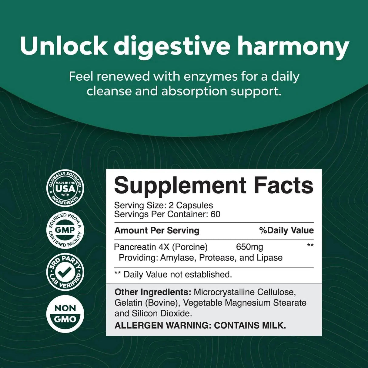 NATURES CRAFT - Natures Craft Pancreatin Digestive Enzymes 120 Capsulas - The Red Vitamin MX - Suplementos Alimenticios - {{ shop.shopifyCountryName }}