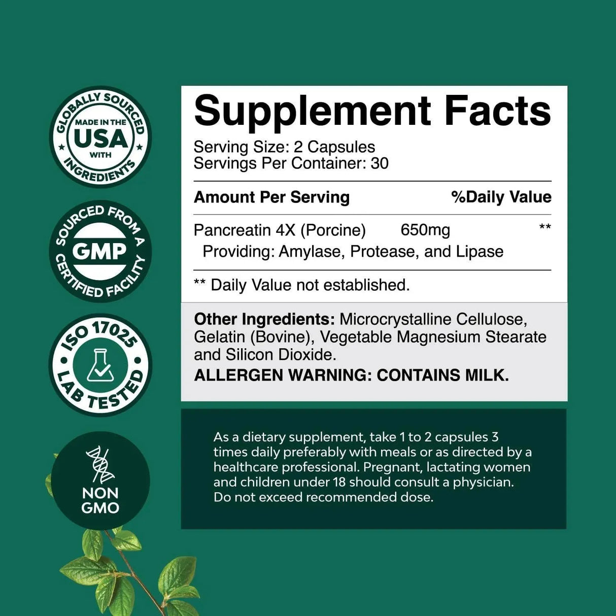 NATURES CRAFT - Natures Craft Pancreatin Digestive Enzymes 60 Capsulas - The Red Vitamin MX - Suplementos Alimenticios - {{ shop.shopifyCountryName }}