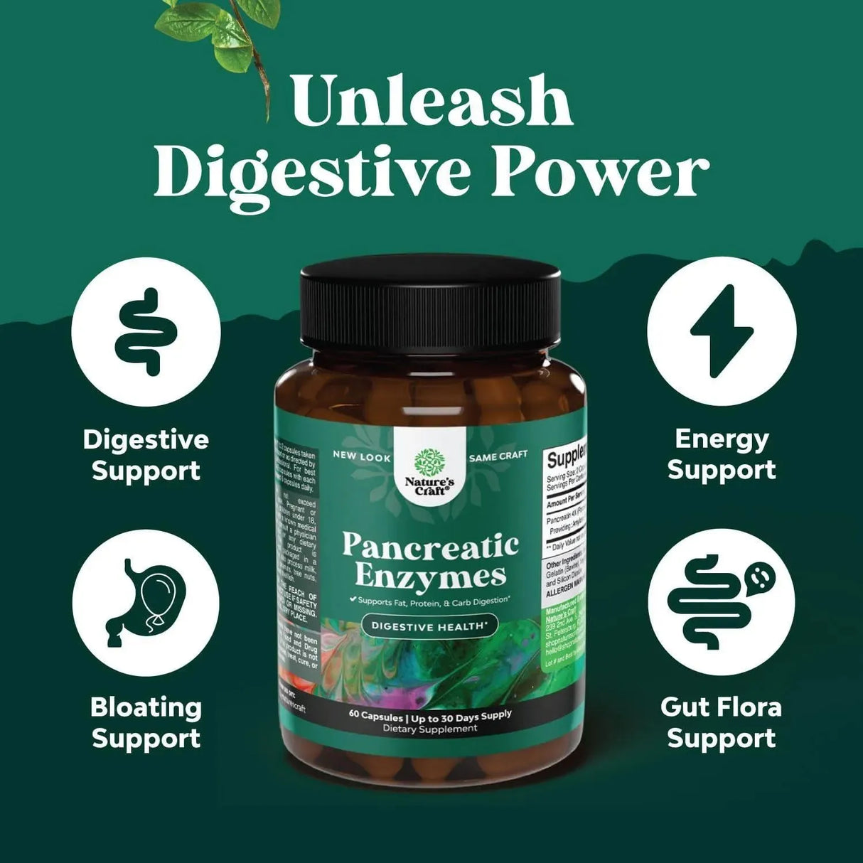 NATURES CRAFT - Natures Craft Pancreatin Digestive Enzymes 60 Capsulas - The Red Vitamin MX - Suplementos Alimenticios - {{ shop.shopifyCountryName }}