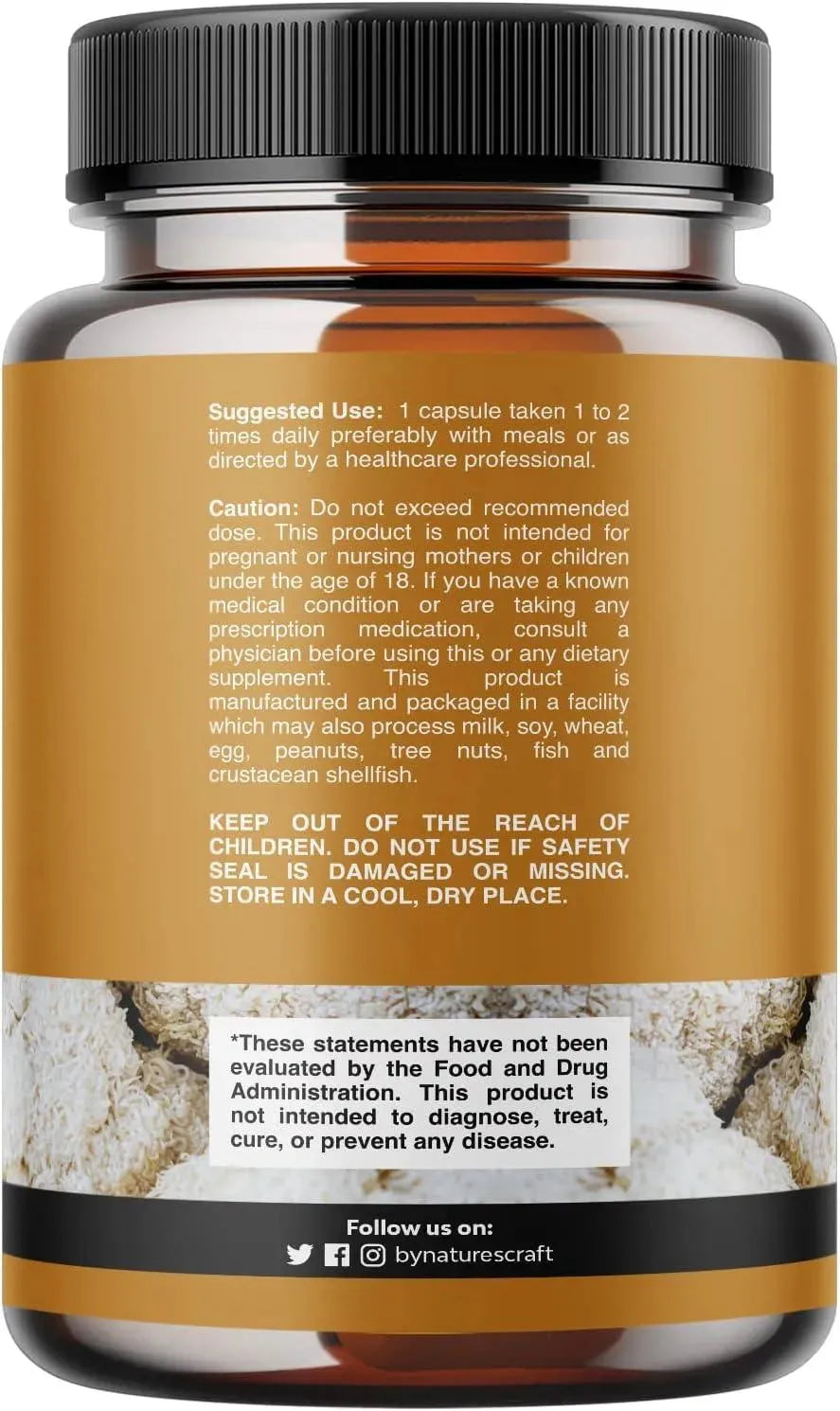 NATURES CRAFT - Nootropic Lions Mane Mushroom 120 Capsulas - The Red Vitamin MX - Suplementos Alimenticios - {{ shop.shopifyCountryName }}