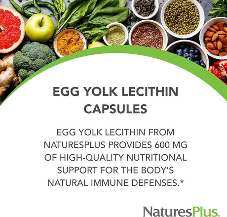 NATURES PLUS - NaturesPlus Egg Yolk Lecithin 600Mg. 180 Capsulas - The Red Vitamin MX - Suplementos Alimenticios - {{ shop.shopifyCountryName }}