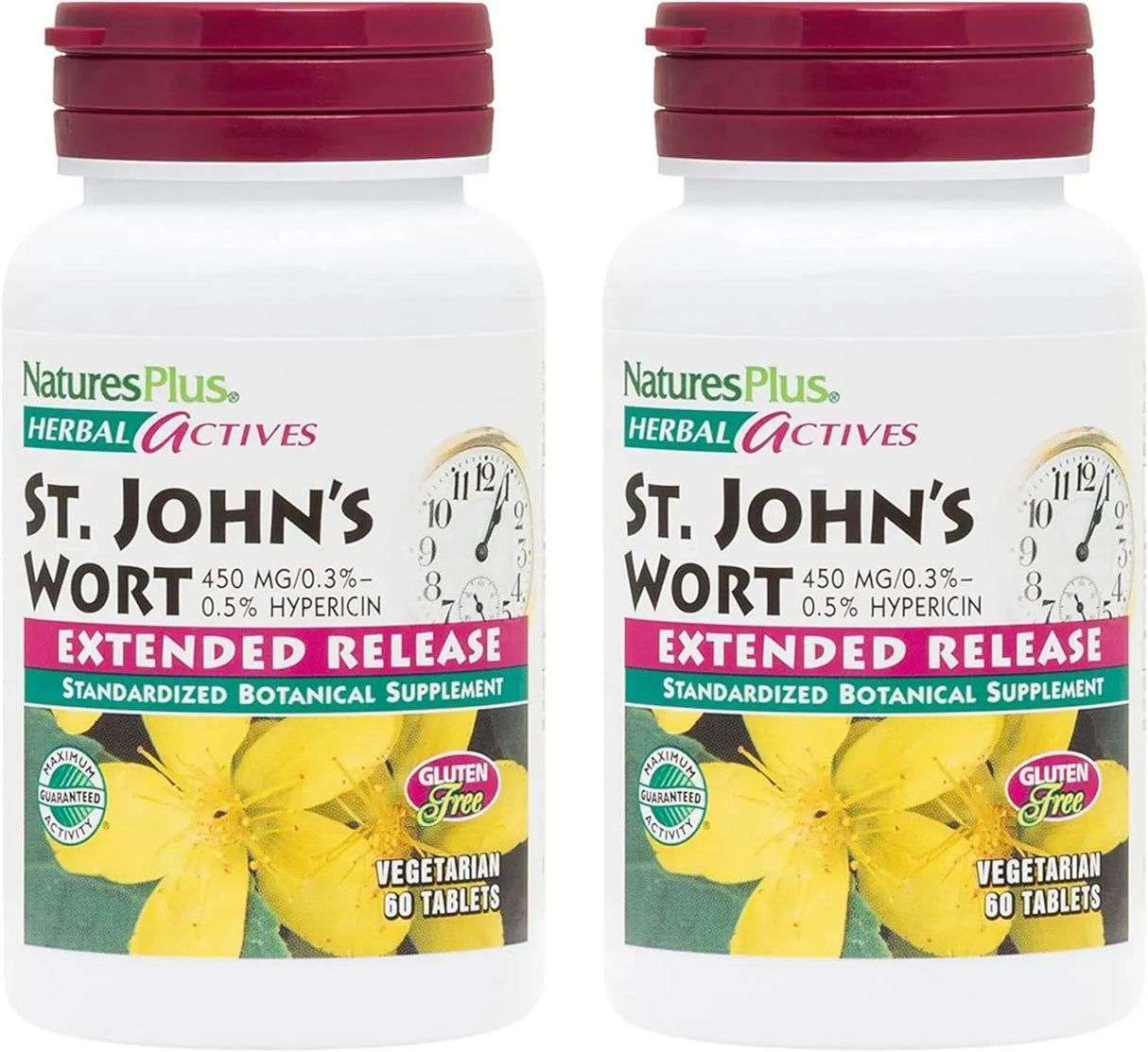 NATURES PLUS - NaturesPlus Herbal Actives St. John’s Wort 450Mg. 60 Tabletas 2 Pack - The Red Vitamin MX - Suplementos Alimenticios - {{ shop.shopifyCountryName }}