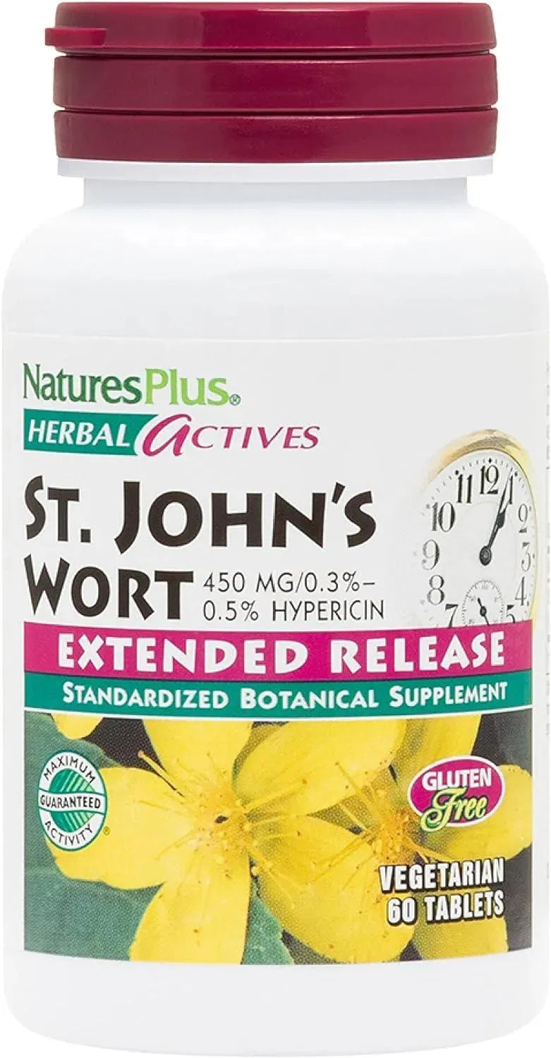 NATURES PLUS - NaturesPlus Herbal Actives St John's Wort 450Mg. 60 Tabletas - The Red Vitamin MX - Suplementos Alimenticios - {{ shop.shopifyCountryName }}