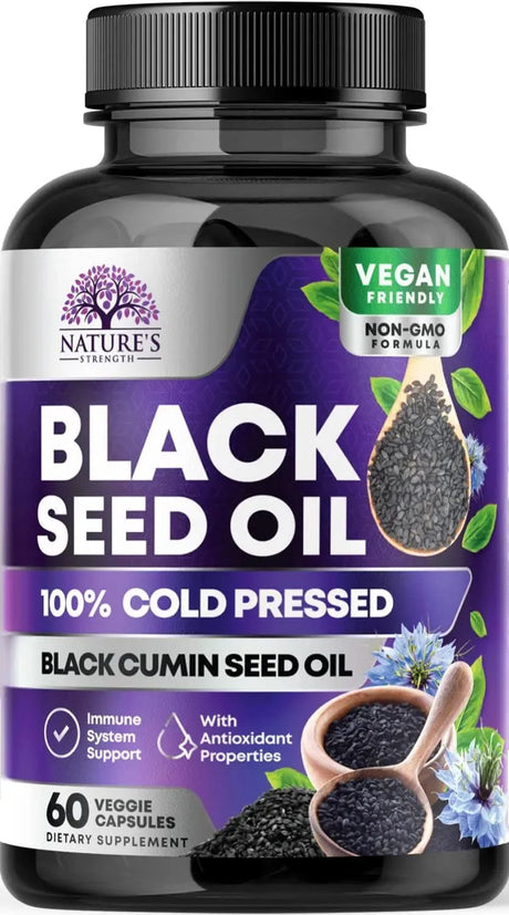 NATURE´S STRENGHT - Nature's Strength Premium Black Seed Oil Capsules 1000Mg. 60 Capsulas - The Red Vitamin MX - Suplementos Alimenticios - {{ shop.shopifyCountryName }}