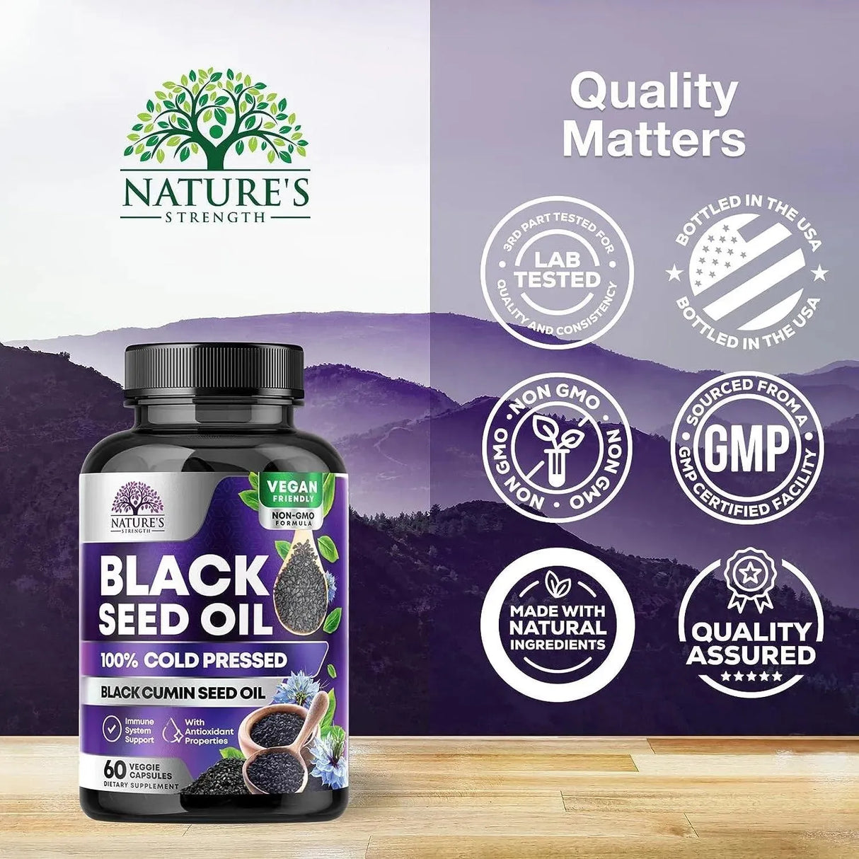 NATURE´S STRENGHT - Nature's Strength Premium Black Seed Oil Capsules 1000Mg. 60 Capsulas - The Red Vitamin MX - Suplementos Alimenticios - {{ shop.shopifyCountryName }}