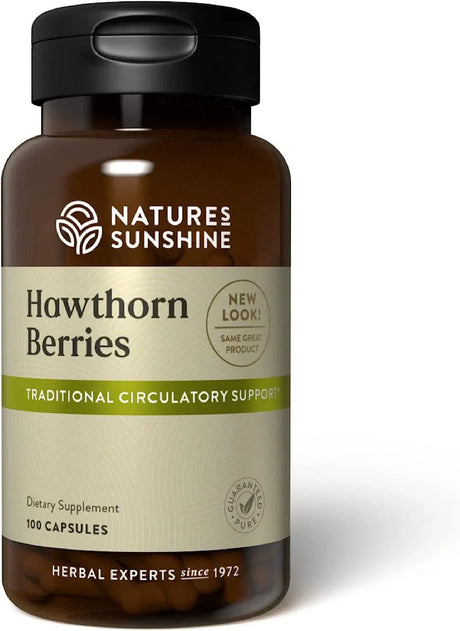 NATURES SUNSHINE - Nature's Sunshine Hawthorn Berries 100 Capsulas - The Red Vitamin MX - Suplementos Alimenticios - {{ shop.shopifyCountryName }}