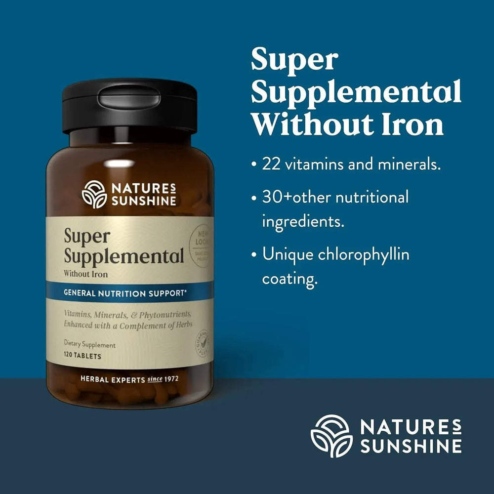 NATURES SUNSHINE - Nature's Sunshine Super Supplemental w/o Iron 120 Tabletas - The Red Vitamin MX - Suplementos Alimenticios - {{ shop.shopifyCountryName }}