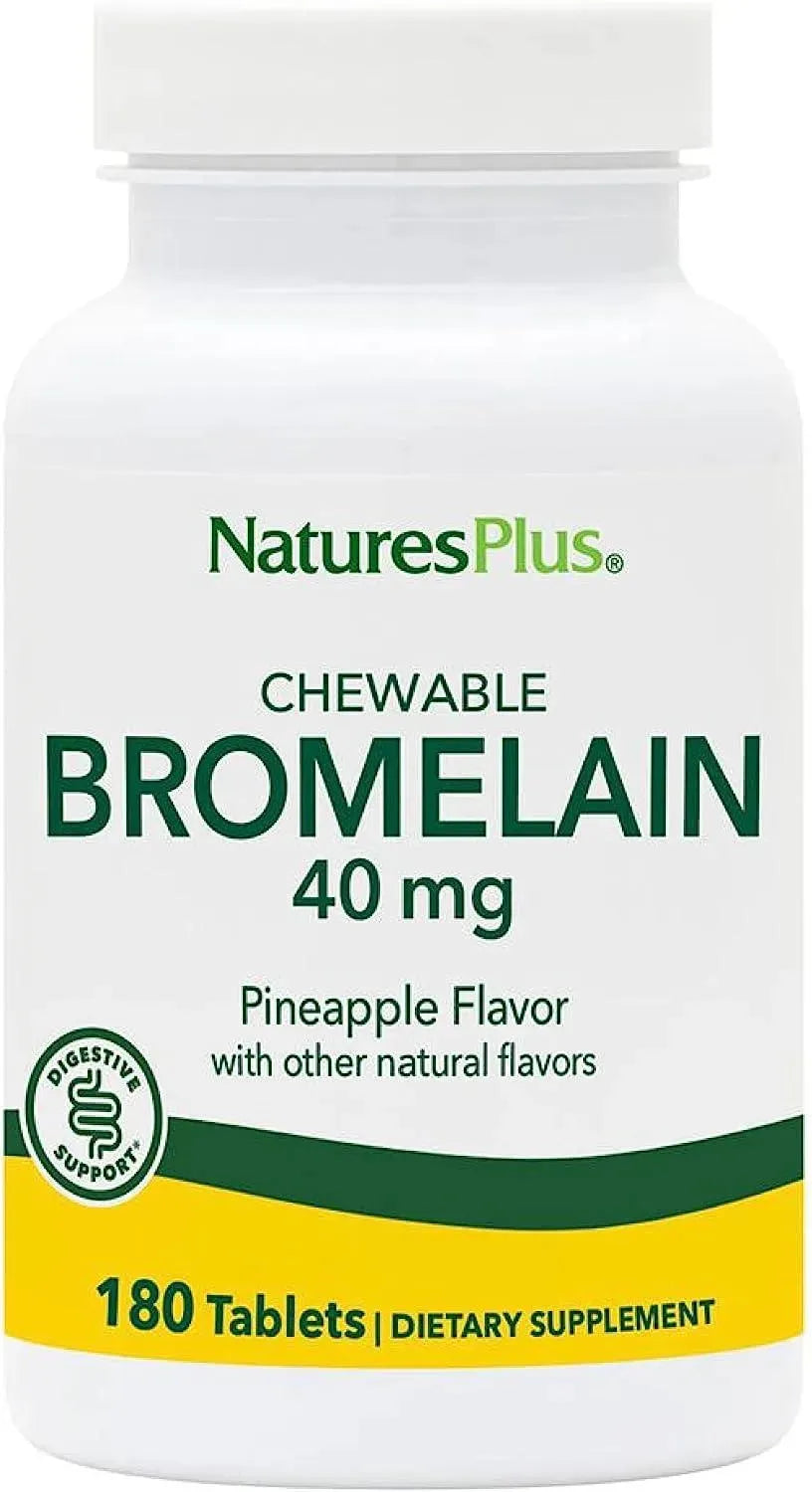 NATURES PLUS - NaturesPlus Chewable Bromelain 40Mg. 180 Tabletas - The Red Vitamin MX - Suplementos Alimenticios - {{ shop.shopifyCountryName }}