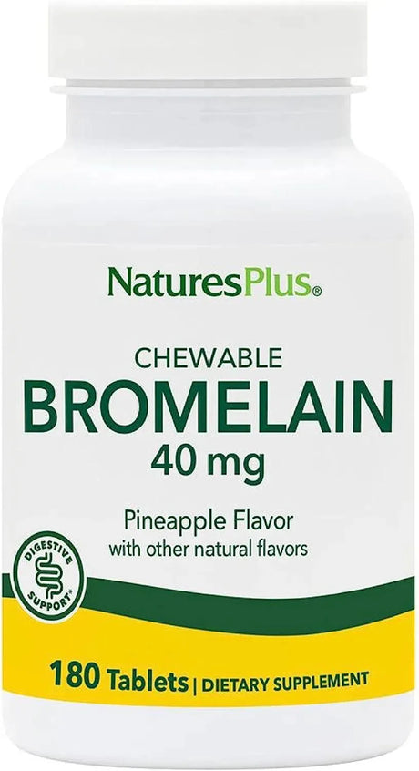NATURES PLUS - NaturesPlus Chewable Bromelain 40Mg. 180 Tabletas - The Red Vitamin MX - Suplementos Alimenticios - {{ shop.shopifyCountryName }}