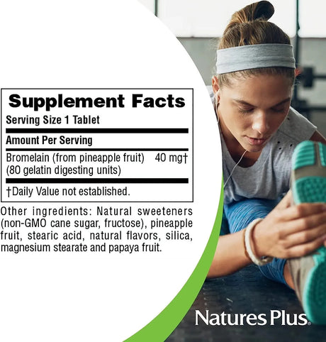 NATURES PLUS - NaturesPlus Chewable Bromelain 40Mg. 180 Tabletas - The Red Vitamin MX - Suplementos Alimenticios - {{ shop.shopifyCountryName }}
