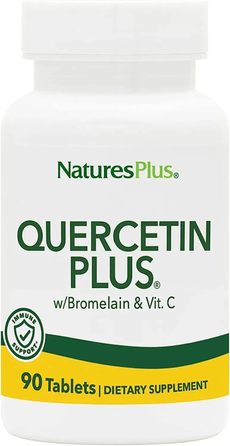 NATURES PLUS - NaturesPlus Quercetin Plus with Vitamin C & Bromelain 650Mg. 90 Tabletas - The Red Vitamin MX - Suplementos Alimenticios - {{ shop.shopifyCountryName }}