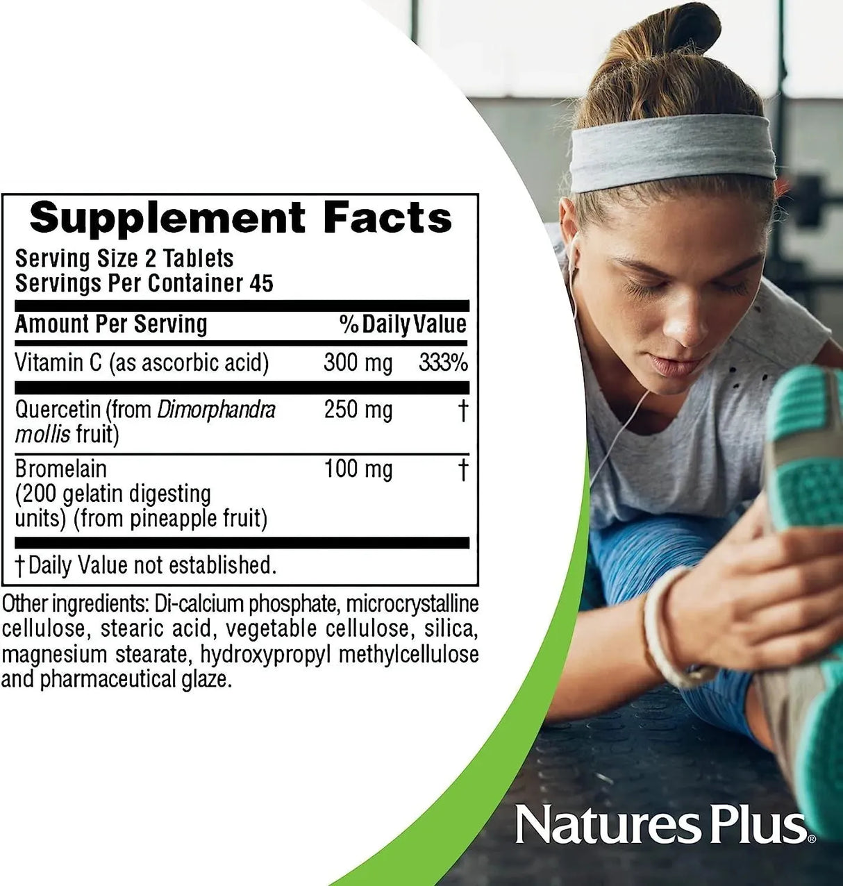 NATURES PLUS - NaturesPlus Quercetin Plus with Vitamin C & Bromelain 650Mg. 90 Tabletas - The Red Vitamin MX - Suplementos Alimenticios - {{ shop.shopifyCountryName }}