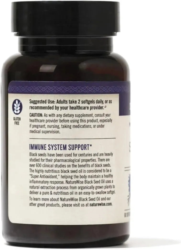 NATUREWISE - NatureWise Black Seed Oil 1250Mg. 60 Capsulas Blandas - The Red Vitamin MX - Suplementos Alimenticios - {{ shop.shopifyCountryName }}