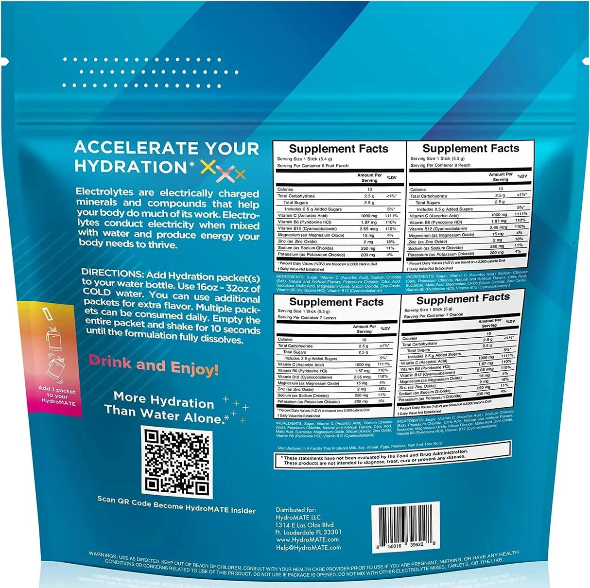 NATUREWORKS - NatureWorks HydroMATE Electrolytes Powder Drink Mix Packets Variety Pack 30 Paquetes - The Red Vitamin MX - Suplementos Alimenticios - {{ shop.shopifyCountryName }}