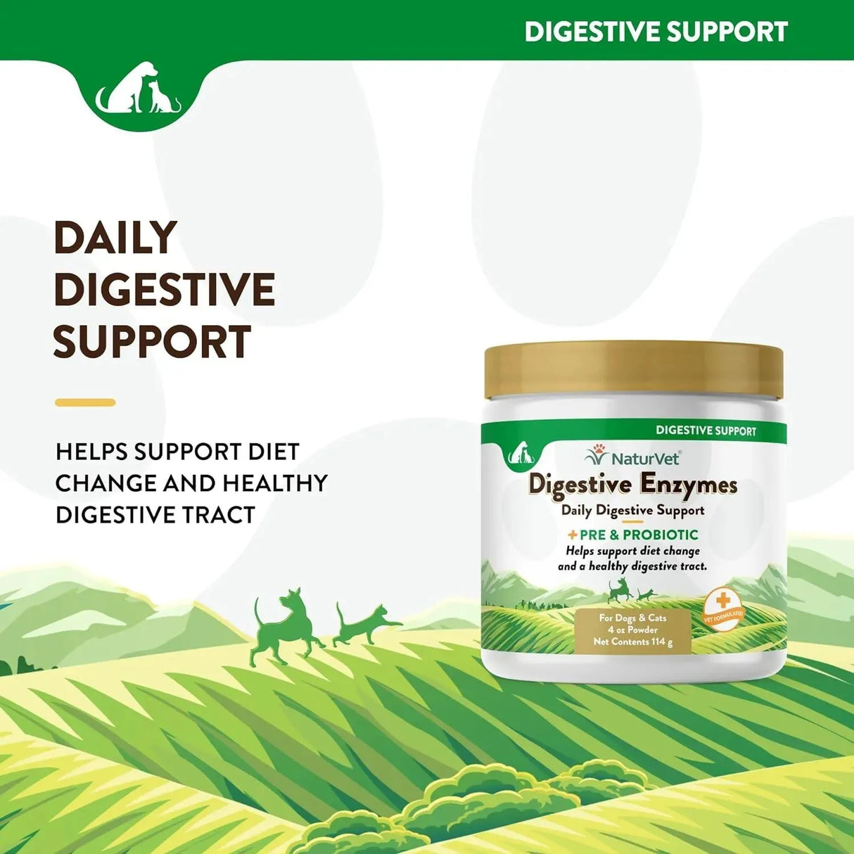 NATURVET - NaturVet Digestive Enzymes for Dogs Plus Probiotics & Prebiotics 114Gr. - The Red Vitamin MX - Probióticos Para Perros - {{ shop.shopifyCountryName }}