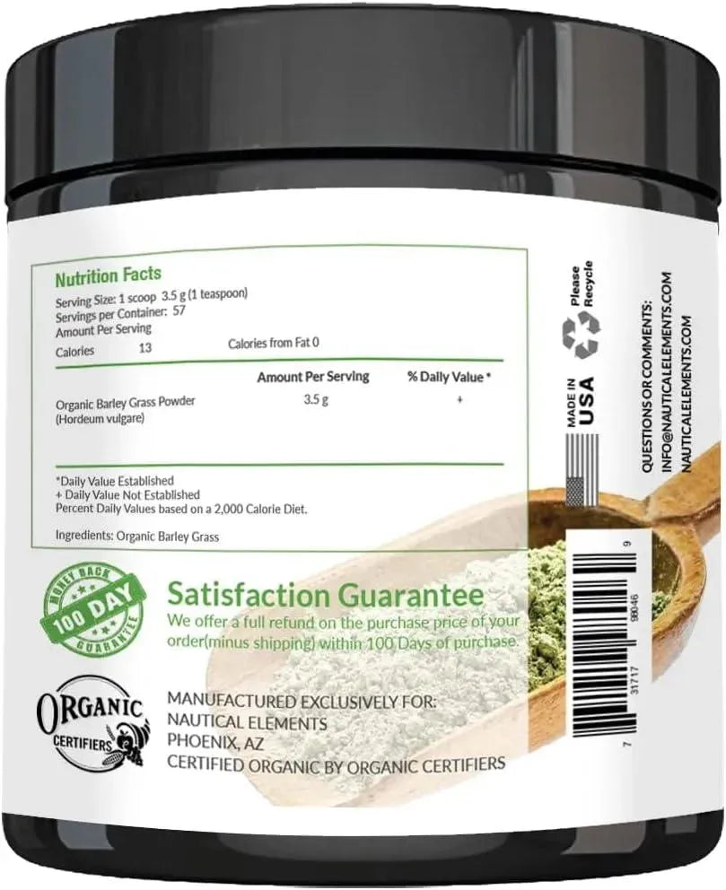 NAUTICAL ELEMENTS - Nautical Elements Barley Grass Powder 200Gr. - The Red Vitamin MX - Suplementos Alimenticios - {{ shop.shopifyCountryName }}