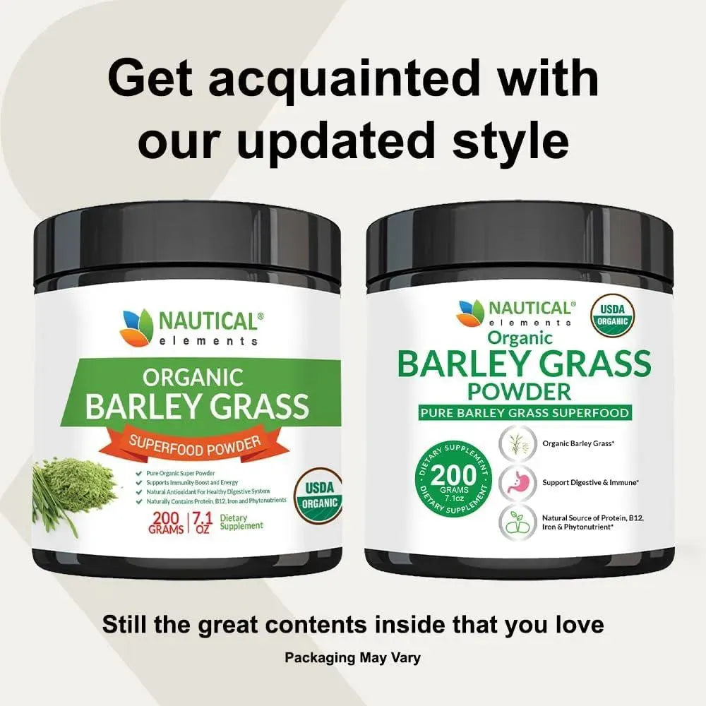 NAUTICAL ELEMENTS - Nautical Elements Barley Grass Powder 200Gr. - The Red Vitamin MX - Suplementos Alimenticios - {{ shop.shopifyCountryName }}