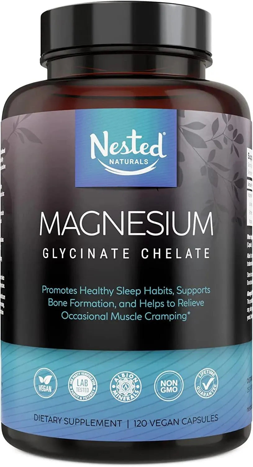 NESTED NATURALS - Nested Naturals Magnesium Glycinate Chelate 200Mg. 120 Capsulas - The Red Vitamin MX - Suplementos Alimenticios - {{ shop.shopifyCountryName }}