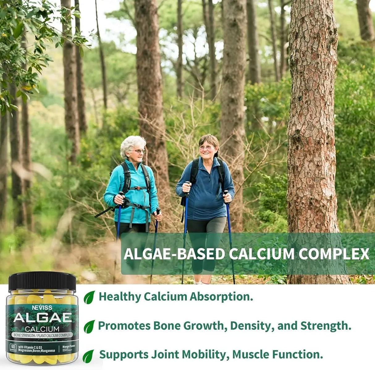 NEVISS - NEVISS Sugar Free Algae Calcium Gummies 600Mg. 60 Gomitas - The Red Vitamin MX - Suplementos Alimenticios - {{ shop.shopifyCountryName }}