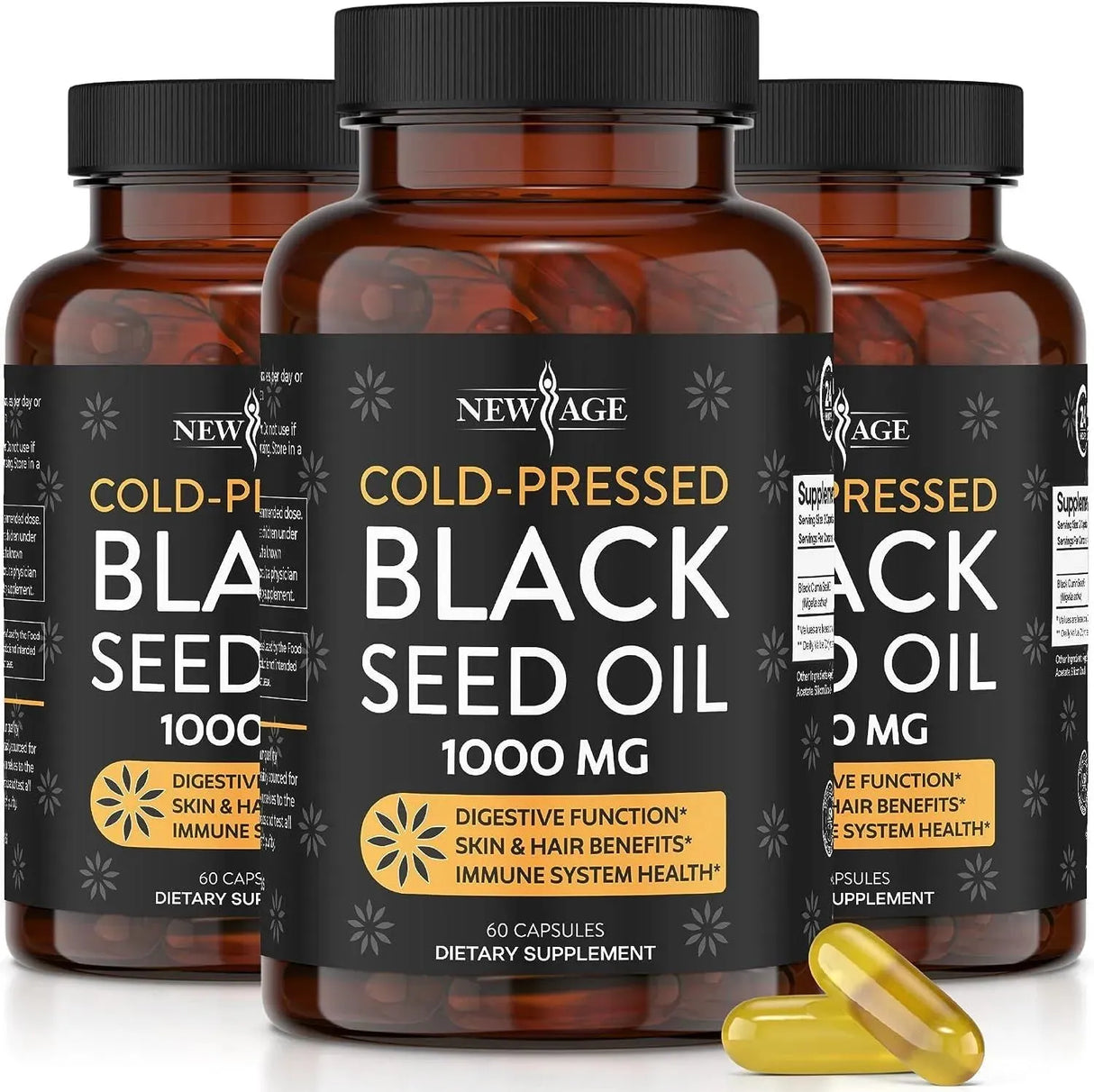 NEW AGE - New Age Black Seed Oil 180 Capsulas Blandas - The Red Vitamin MX - Suplementos Alimenticios - {{ shop.shopifyCountryName }}