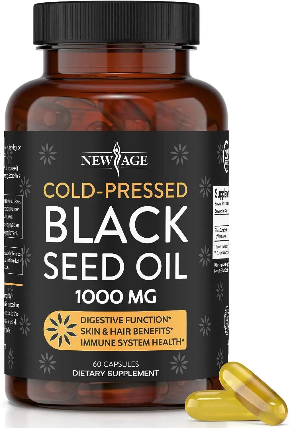 NEW AGE - New Age Black Seed Oil 60 Capsulas Blandas - The Red Vitamin MX - Suplementos Alimenticios - {{ shop.shopifyCountryName }}