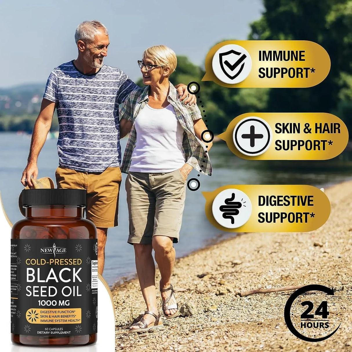 NEW AGE - New Age Black Seed Oil 60 Capsulas Blandas - The Red Vitamin MX - Suplementos Alimenticios - {{ shop.shopifyCountryName }}