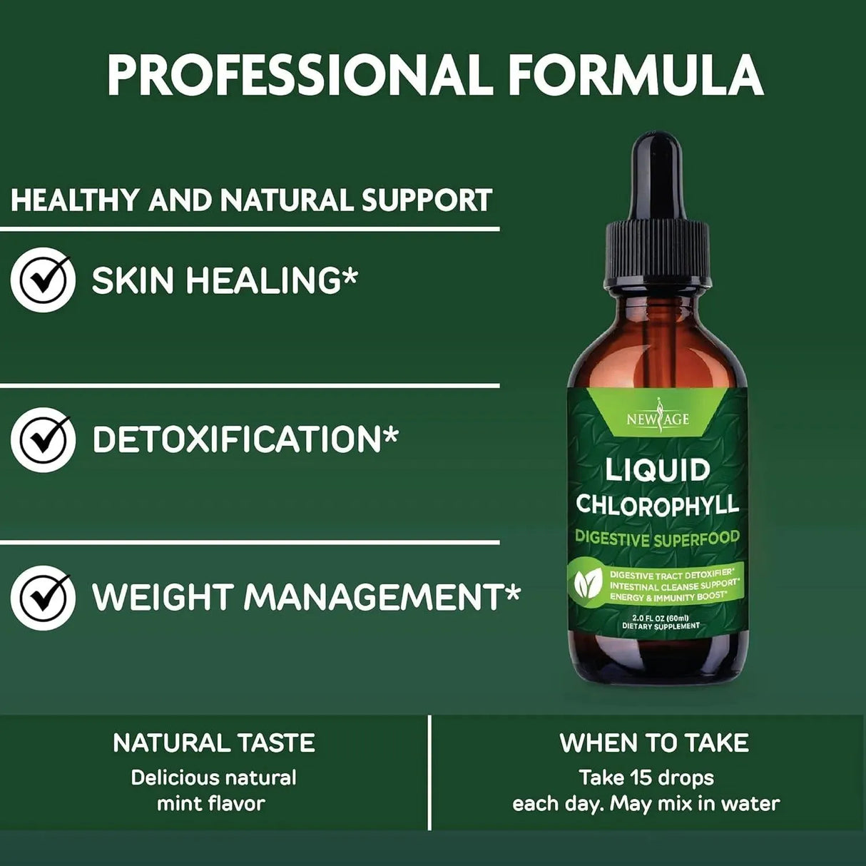NEW AGE - New Age Chlorophyll Liquid Drops 60Ml. 4 Pack - The Red Vitamin MX - Suplementos Alimenticios - {{ shop.shopifyCountryName }}