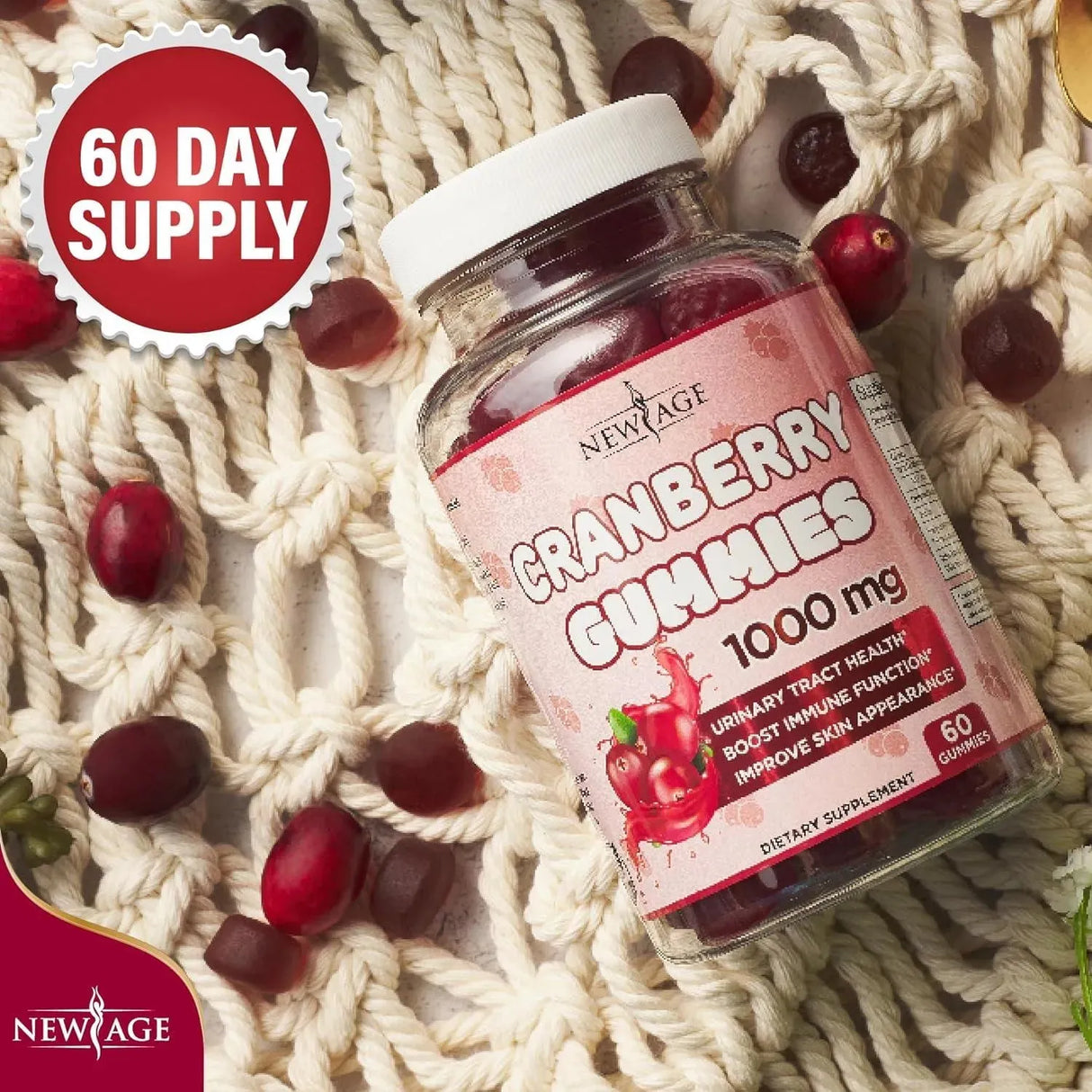 NEW AGE - New Age Cranberry Gummies 1000Mg. 120 Gomitas - The Red Vitamin MX - Suplementos Alimenticios - {{ shop.shopifyCountryName }}