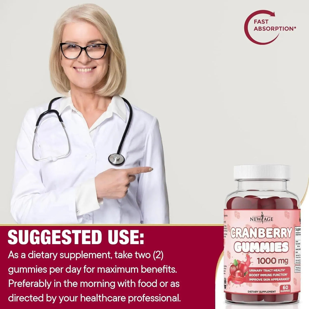 NEW AGE - New Age Cranberry Gummies 1000Mg. 120 Gomitas - The Red Vitamin MX - Suplementos Alimenticios - {{ shop.shopifyCountryName }}