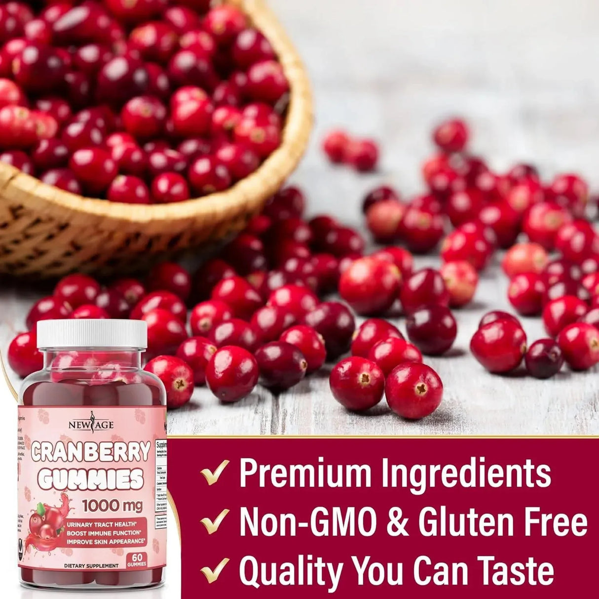 NEW AGE - New Age Cranberry Gummies 1000Mg. 180 Gomitas - The Red Vitamin MX - Suplementos Alimenticios - {{ shop.shopifyCountryName }}