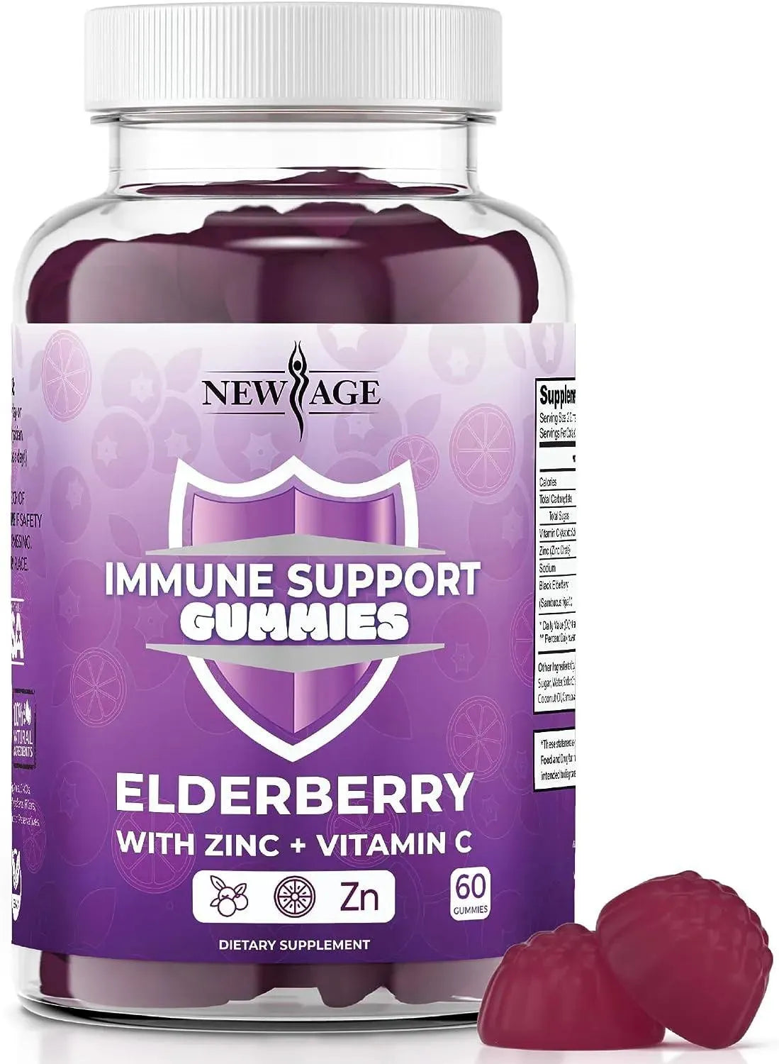 NEW AGE - New Age Immune System Support Gummies Elderberry 60 Gomitas - The Red Vitamin MX - Suplementos Alimenticios - {{ shop.shopifyCountryName }}