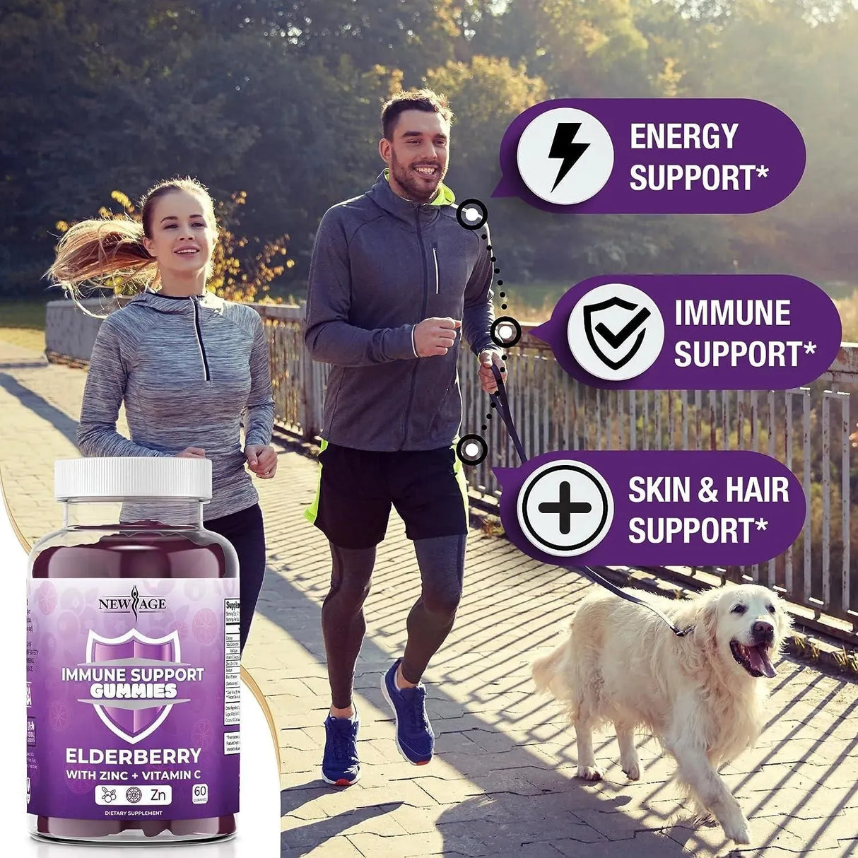 NEW AGE - New Age Immune System Support Gummies Elderberry 60 Gomitas - The Red Vitamin MX - Suplementos Alimenticios - {{ shop.shopifyCountryName }}