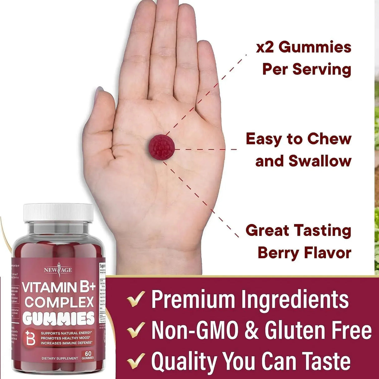 NEW AGE - New Age Vitamin B Complex 120 Gomitas - The Red Vitamin MX - Suplementos Alimenticios - {{ shop.shopifyCountryName }}