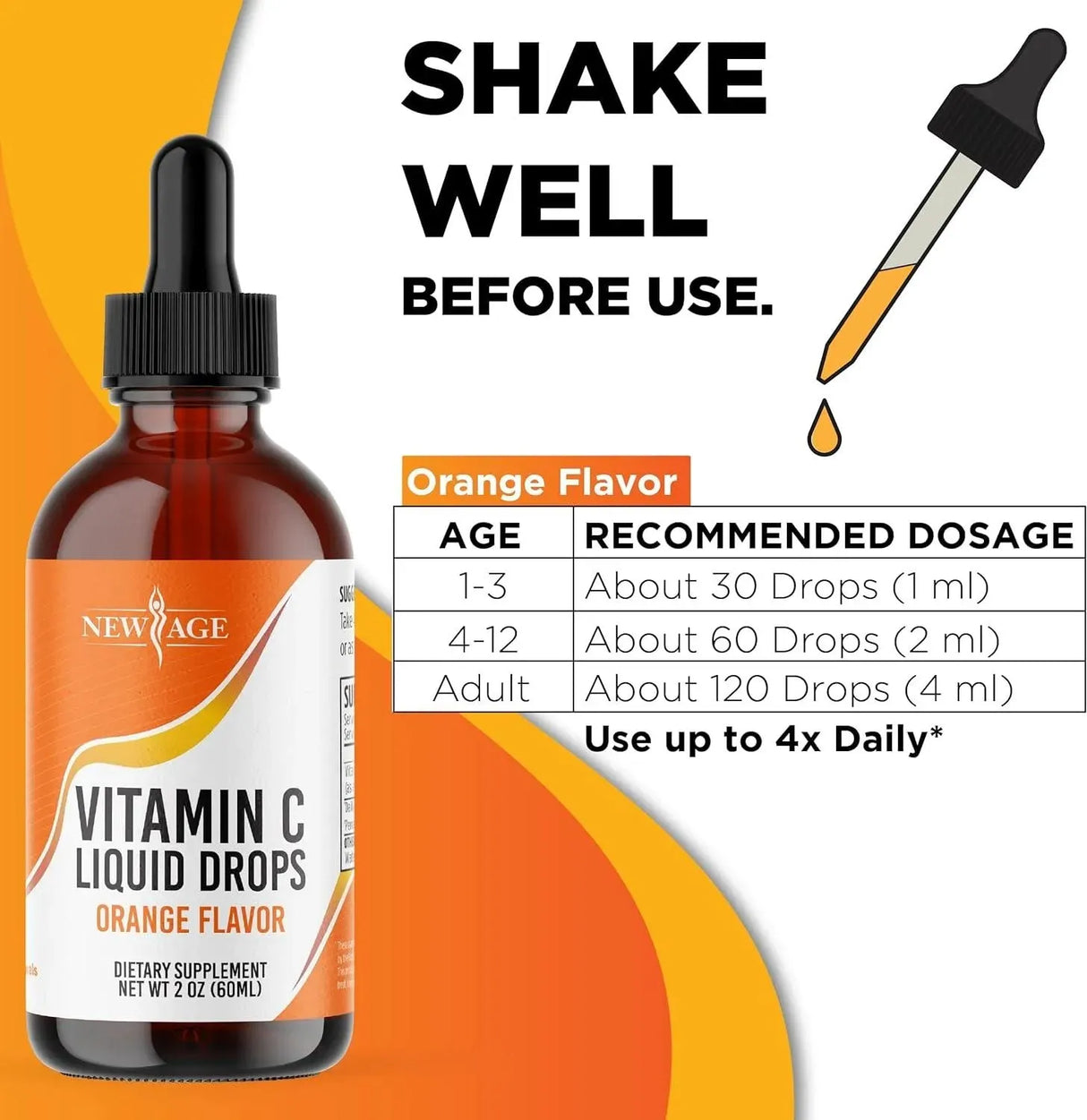 NEW AGE - NEW AGE Vitamin C Orange Liquid Drops 60Ml. 2 Pack - The Red Vitamin MX - Suplementos Alimenticios - {{ shop.shopifyCountryName }}