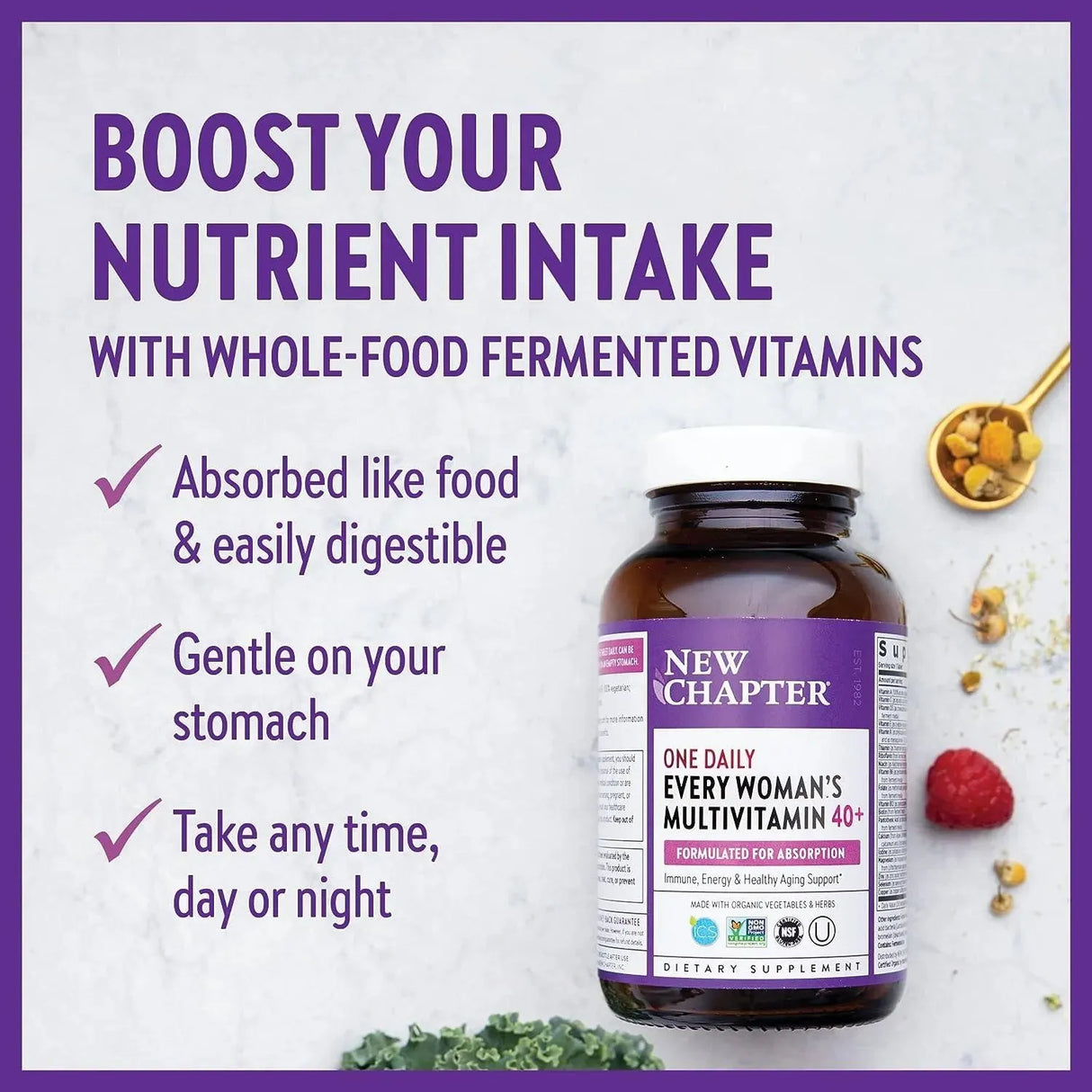 NEW CHAPTER - New Chapter Every Woman's One Daily 40+ 72 Tabletas - The Red Vitamin MX - Suplementos Alimenticios - {{ shop.shopifyCountryName }}