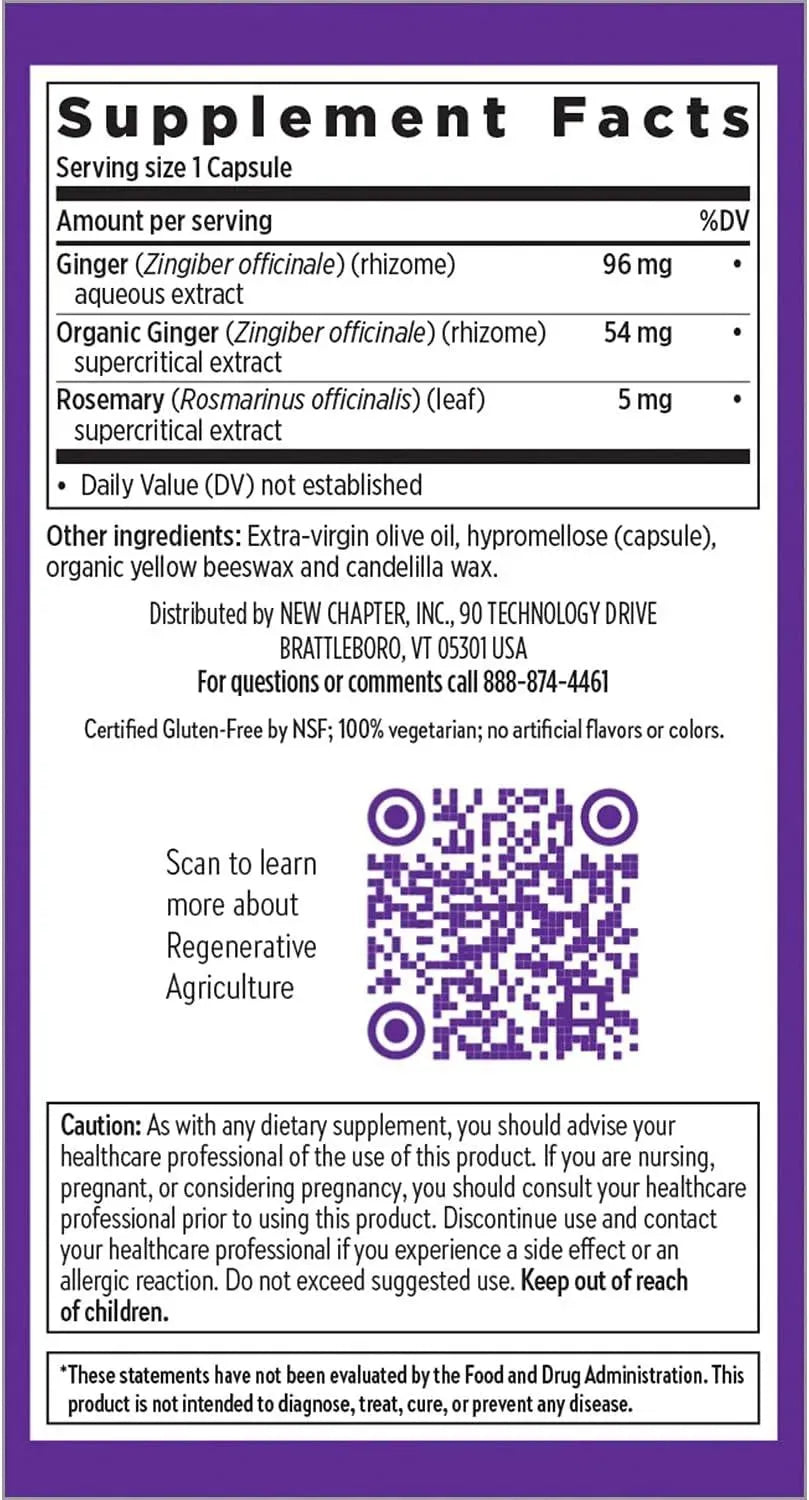 NEW CHAPTER - New Chapter Ginger 60 Capsulas - The Red Vitamin MX - Suplementos Alimenticios - {{ shop.shopifyCountryName }}
