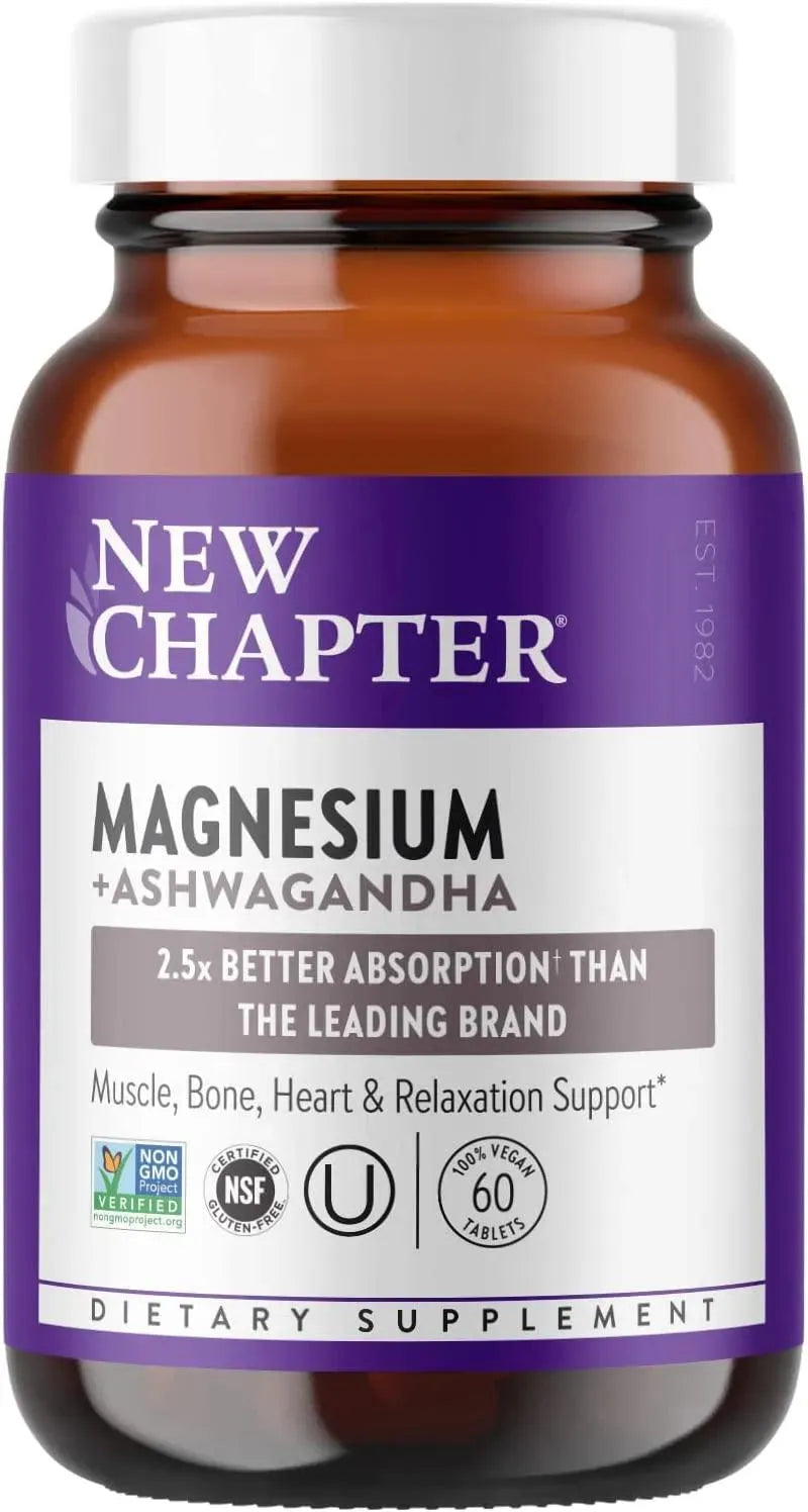 NEW CHAPTER - New Chapter Magnesium + Ashwagandha 60 Tabletas - The Red Vitamin MX - Suplementos Alimenticios - {{ shop.shopifyCountryName }}