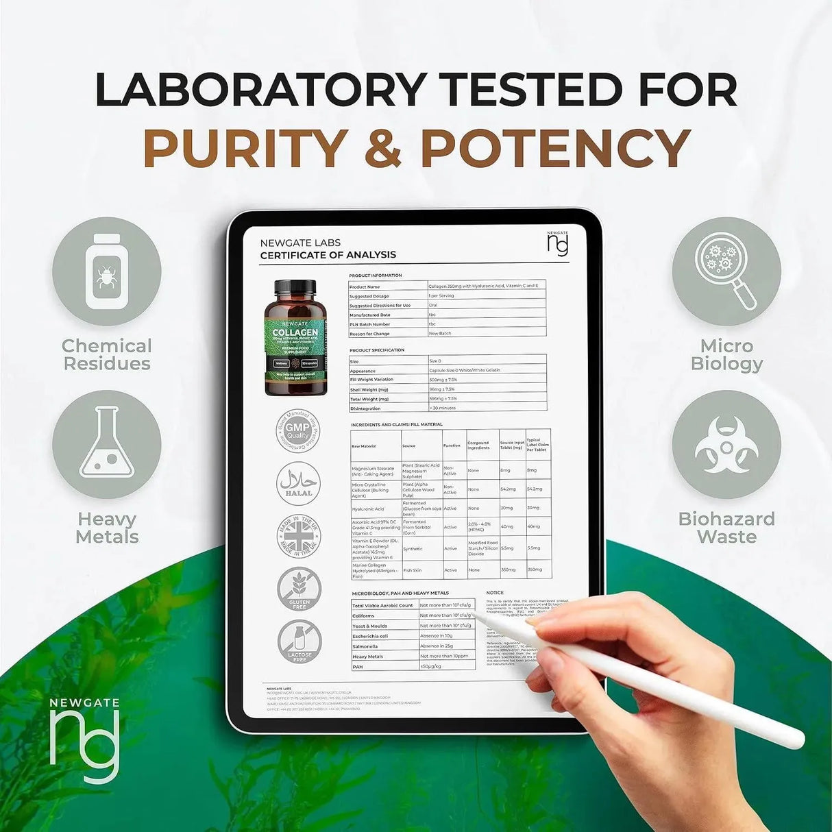 NEWGATE LABS - Newgate Labs Marine Collagen 350Mg. with Hyaluronic Acid 90 Capsulas - The Red Vitamin MX - Suplementos Alimenticios - {{ shop.shopifyCountryName }}