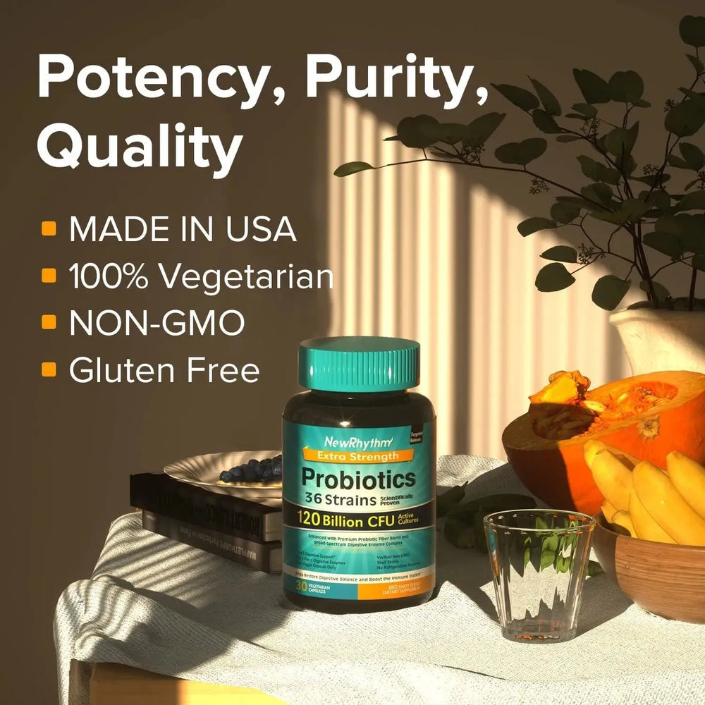 NEWRHYTHM - NewRhythm Probiotics 120 Billion CFU 36 Strains 30 Capsulas - The Red Vitamin MX - Suplementos Alimenticios - {{ shop.shopifyCountryName }}