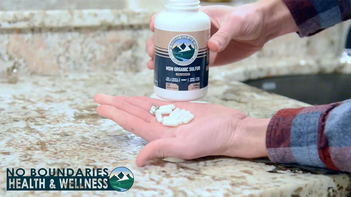 NO BOUNDARIES HEALTH AND WELLNESS - No Boundaries Health and Wellness MSM Organic Sulfur 500Mg. 180 Capsulas - The Red Vitamin MX - Suplementos Alimenticios - {{ shop.shopifyCountryName }}