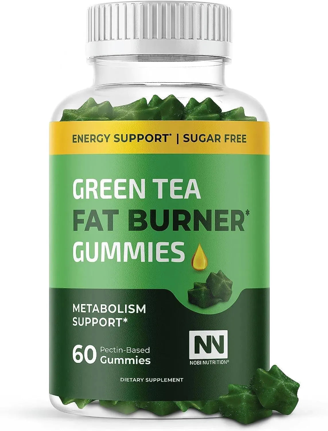 NOBI NUTRITION - Nobi Nutrition Green Tea Fat Burner Gummies 60 Gomitas - The Red Vitamin MX - Suplementos Alimenticios - {{ shop.shopifyCountryName }}