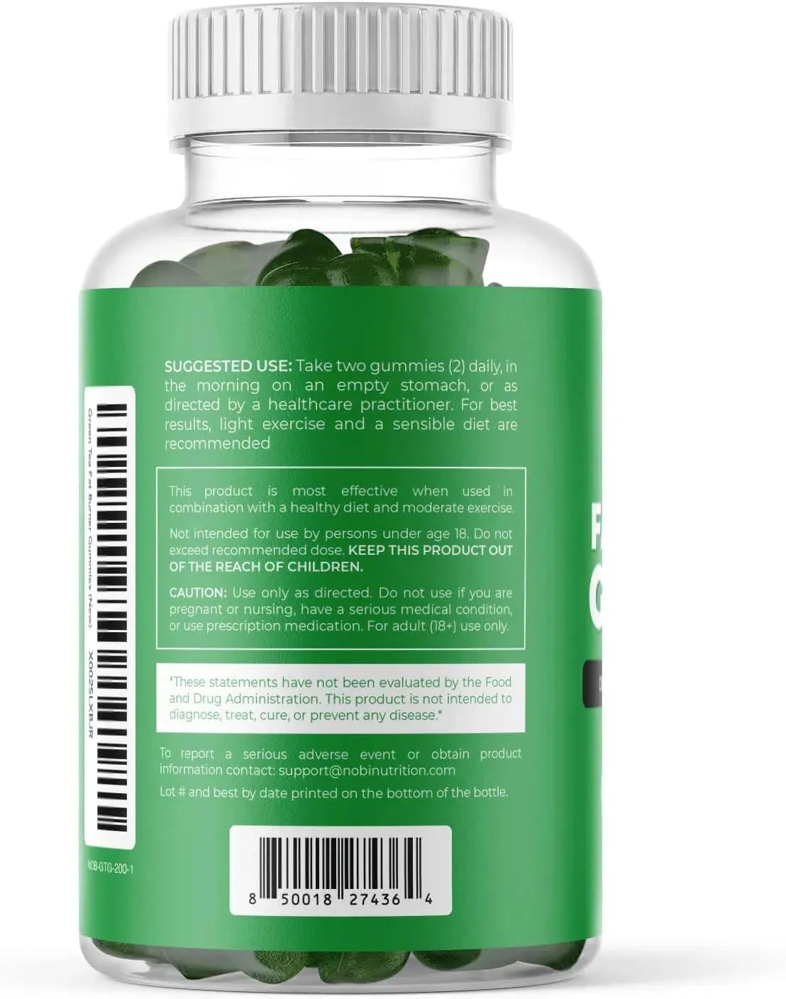 NOBI NUTRITION - Nobi Nutrition Green Tea Fat Burner Gummies 60 Gomitas - The Red Vitamin MX - Suplementos Alimenticios - {{ shop.shopifyCountryName }}