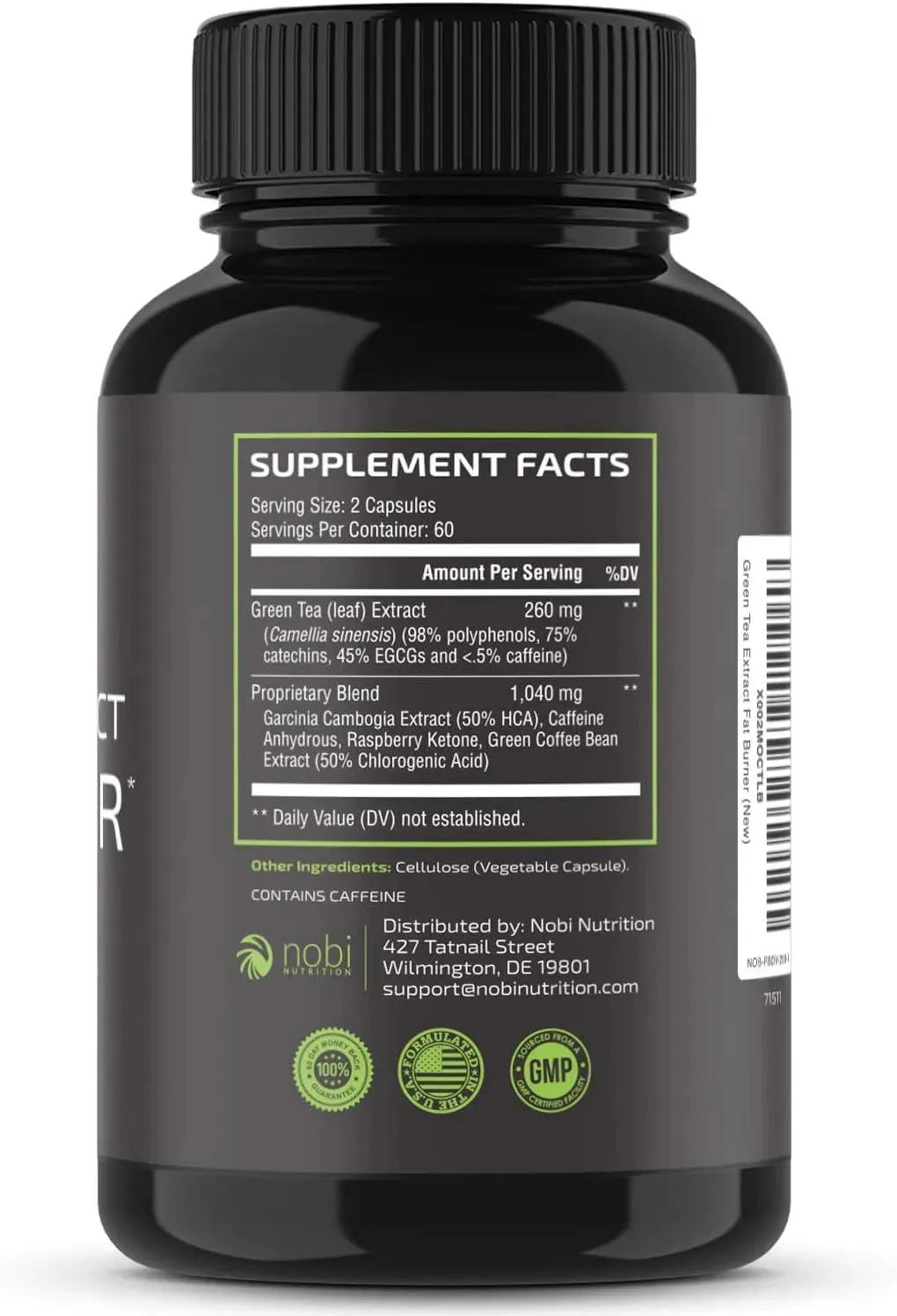 NOBI NUTRITION - Nobi Nutrition Green Tea Weight Loss Pills 120 Capsulas - The Red Vitamin MX - Suplementos Alimenticios - {{ shop.shopifyCountryName }}