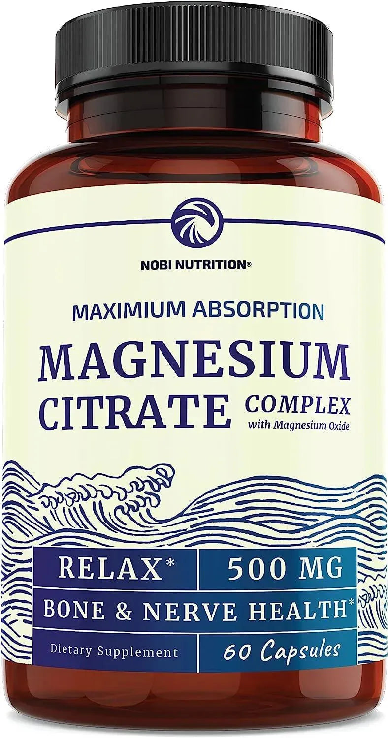 NOBI NUTRITION - Nobi Nutrition High Absorption Magnesium Complex 60 Capsulas - The Red Vitamin MX - Suplementos Alimenticios - {{ shop.shopifyCountryName }}