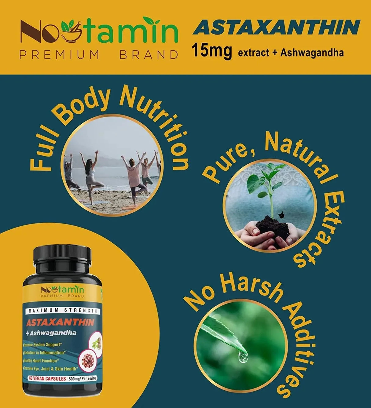 NOOTAMIN - Nootamin Extra Strength Astaxanthin 15Mg. 60 Capsulas - The Red Vitamin MX - Suplementos Alimenticios - {{ shop.shopifyCountryName }}