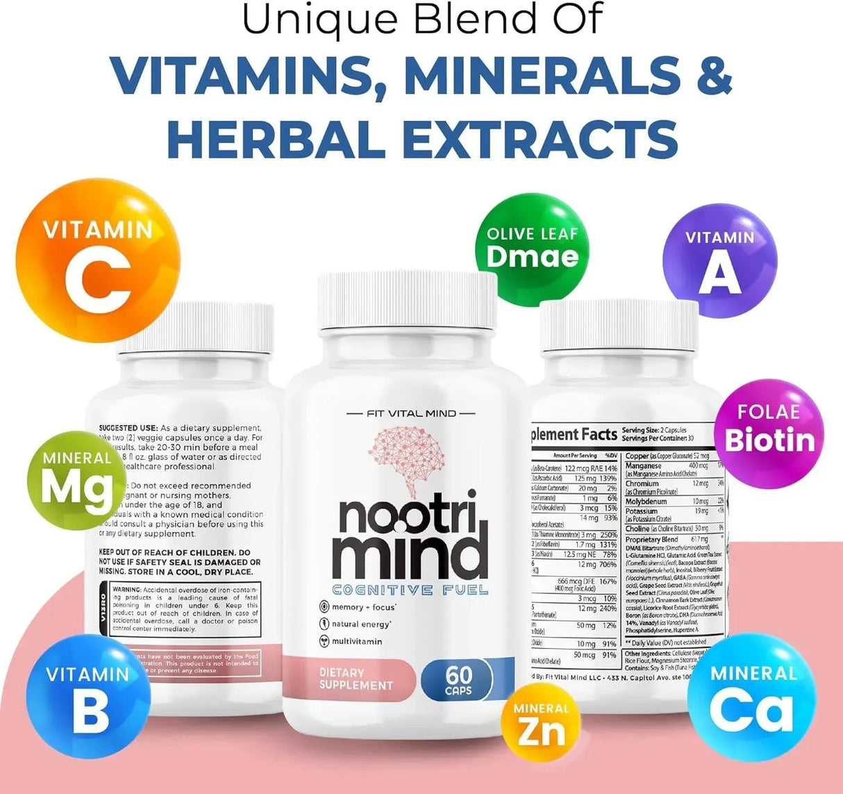 NOOTRIMIND - nootrimind Nootropics Brain Boost Supplement 60 Capsulas - The Red Vitamin MX - Suplementos Alimenticios - {{ shop.shopifyCountryName }}