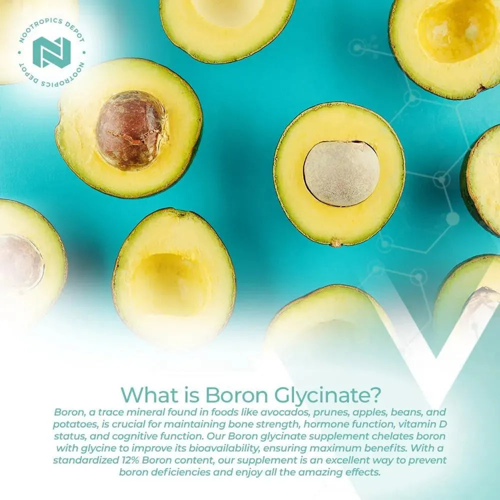 NOOTROPICS DEPOT - Nootropics Depot Boron Glycinate 6 Mg. 120 Capsulas - The Red Vitamin MX - Suplementos Alimenticios - {{ shop.shopifyCountryName }}